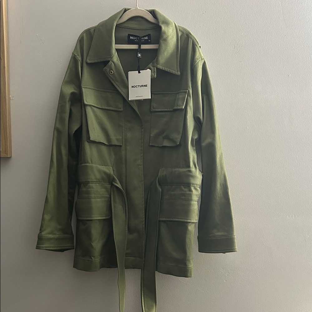 NWT Nocturne Women's Olive Green Utility Jacket- size XS/34